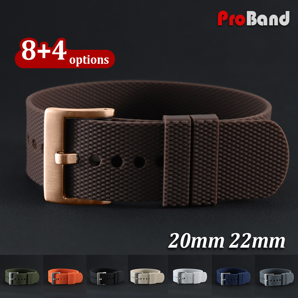 Nato Strap Nylon - สายนาฬิกาซิลิโคนแบบชิ้นเดียวสำหรับกีฬา ขนาด 20 มม. 22 มม.