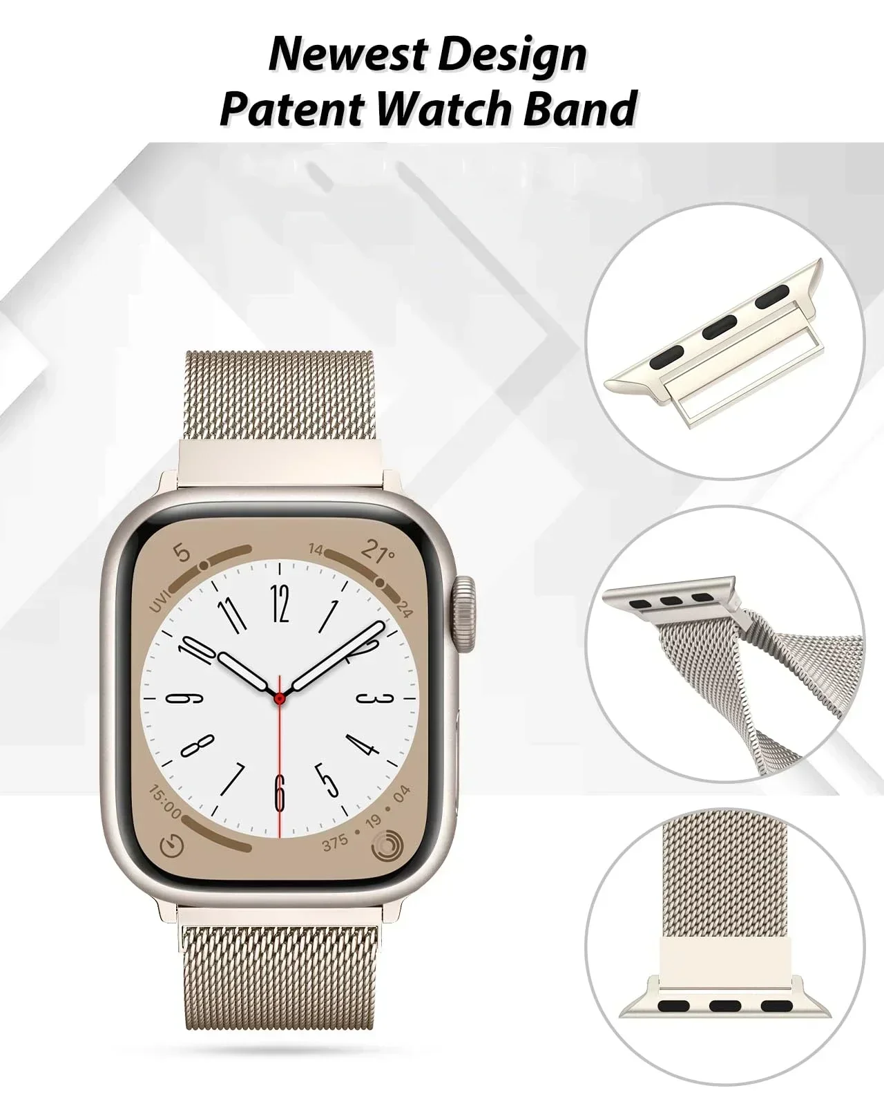 สายนาฬิกาโลหะแบบ Milanese สำหร - Milanese Loop Magnetic บทวิจารณ์และราคา